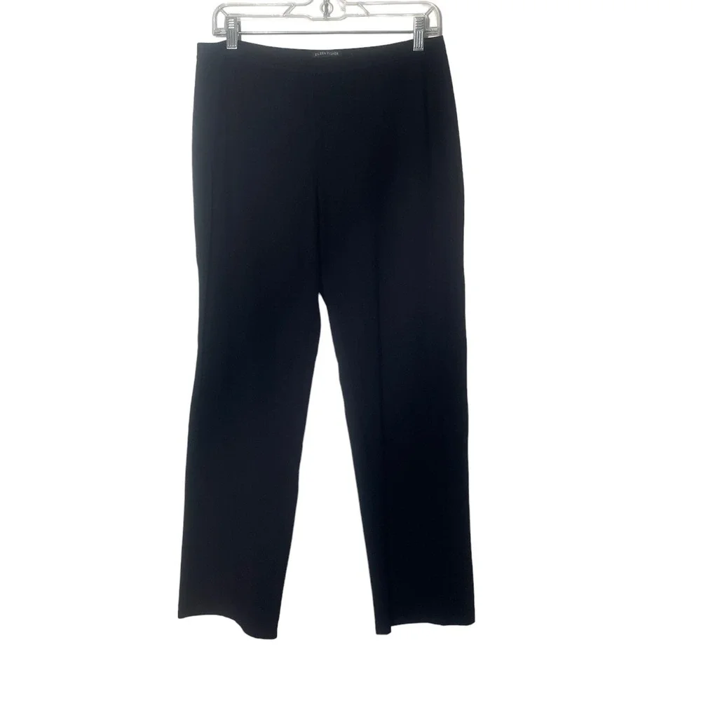 Eileen Fisher Medium Black‎ Pull On Pants Stretch No Material Listed